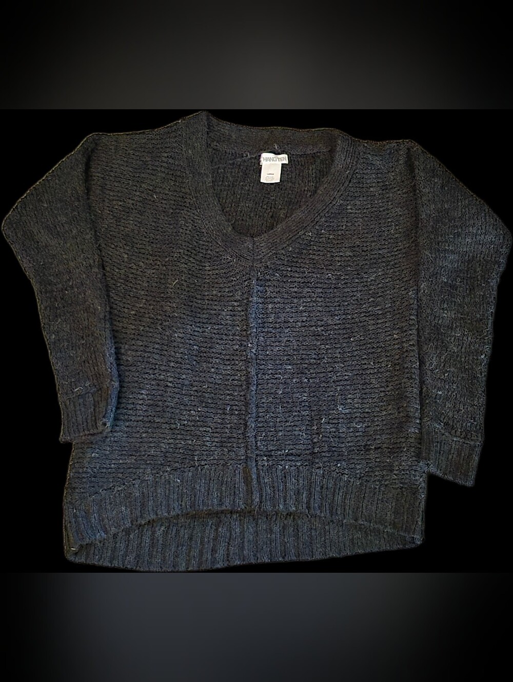 Hang Ten Ladies Crewneck Sweater in Charcoal Gray